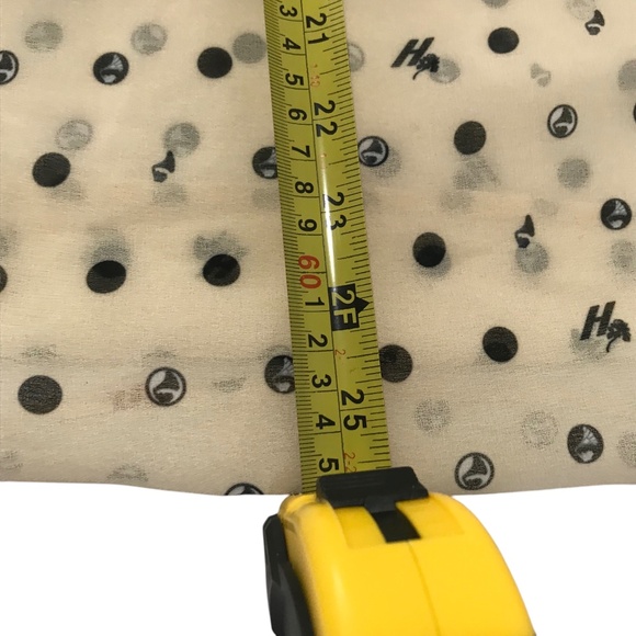 Women's Semi Sheer Polka Dot Blouse With Mock Turtleneck Light Cream/Beige Small - Picture 7 of 12